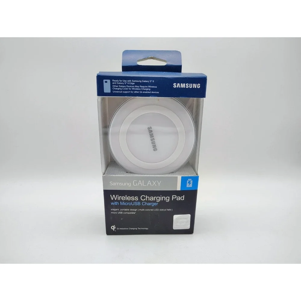 Samsung EP-PG920IBUGUS Wireless QI Charging Pad W MICROUSB CHARGER White
